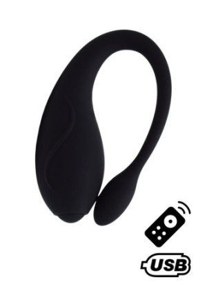 TANDEM Noir, stimulateur pour couple USB avec télécommande en silicone médical  - BQ125BLK